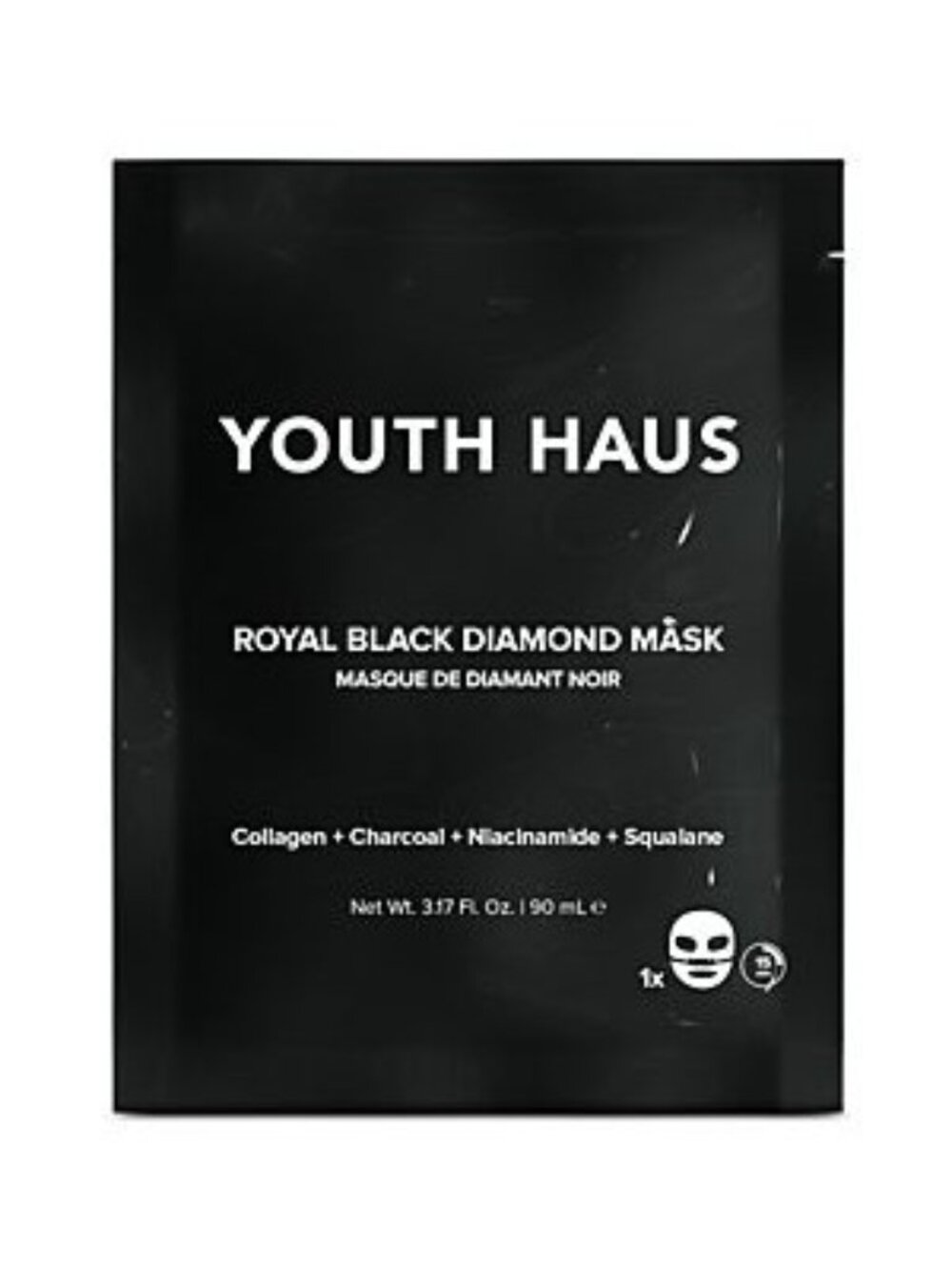 Skin Gym Womens Youth Haus Royal Diamond Face Mask 5 Pack Black Size OS Defected